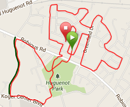 6-mile run from this past Saturday.