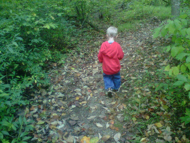 Headed down the trail