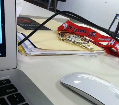 Walt Disney World medal at work