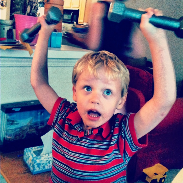weight lifting son, Olympic watching